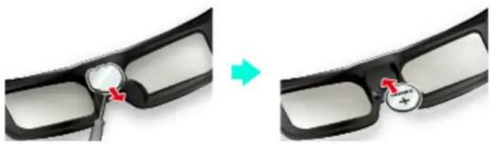 PANASONIC Viera TX-58AXR800 - 3D Eyewear - Replacing battery - 2