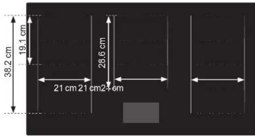 38.2 cm 19.1 cm 28.6 cm 21 cm 21 cm2+cm