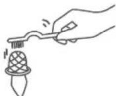 PANASONIC NC-SSA400 - Clean the filter with a brush. When filter is clogged, water does not flow smoothly. - 1