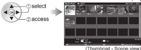 PANASONIC Viera TX-L37D28BWA - ■Playback from the selected scene in the title (AVCHD or MPEG2) - 1