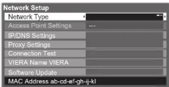 PANASONIC Viera TX-L37D28BWA - Network settings for the LAN Cable connection - 1