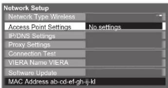 PANASONIC Viera TX-L37D28BWA - Network settings for the Wireless LAN connection - 3