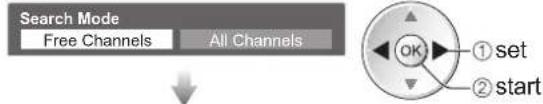 PANASONIC Viera TX-L37D28BWA - Set all receivable digital satellite channels Auto Setup - 6