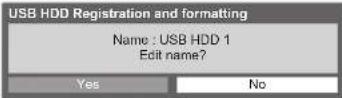 PANASONIC Viera TX-L37D28BWA - Select the USB HDD for recording and start registration / setup - 9