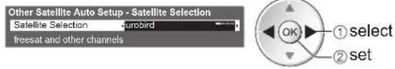 PANASONIC Viera TX-L37D28BWA - Set all receivable digital satellite channels Auto Setup - 1