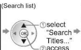 PANASONIC Viera TX-L37D28BWA - ■To search programme titles and view a list of the searched programmes - 3