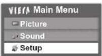 PANASONIC Viera TX-L37D28BWA - Select "Setup" - 1