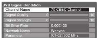 PANASONIC Viera TX-L37D28BWA - Check DVB signal Signal Condition - 1