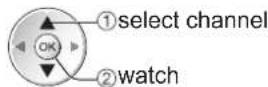 PANASONIC Viera TX-L37D28BWA - ■Select a channel using Information banner (p. 17) - 3
