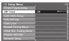 PANASONIC Viera TX-L37D28BWA - Turn the TV off automatically after a fixed period (Off / 15 / 30 / 45 / 60 / 75 / 90 minutes) - 6