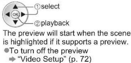 PANASONIC Viera TX-L37D28BWA - ■Playback from the selected scene in the title (AVCHD or MPEG2) - 2