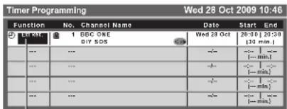 PANASONIC Viera TX-L37D28BWA - Timer Programming (freesat or DVB mode) - 2