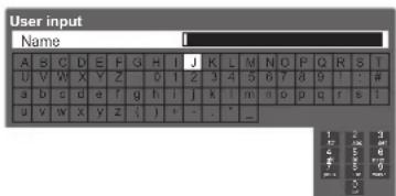 PANASONIC Viera TX-L37D28BWA - Characters table for numeric buttons - 1