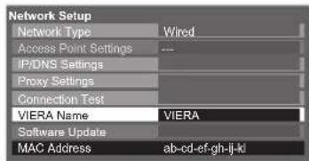 PANASONIC Viera TX-L37D28BWA - Edit the name of this TV - 1