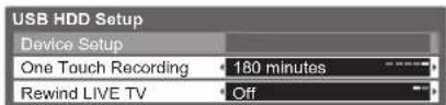 PANASONIC Viera TX-L37D28BWA - Select "One Touch Recording" or "Rewind LIVE TV" - 1