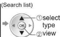 PANASONIC Viera TX-L37D28BWA - ■To search programme types and view a channel list of the searched programmes - 2
