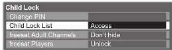 PANASONIC Viera TX-L37D28BWA - ② Select "Child Lock List" - 1