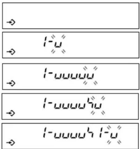 Sequence of five rectangular blocks with arrows pointing to the top, showing a sequence of '1-0' and '1-00000' symbols.