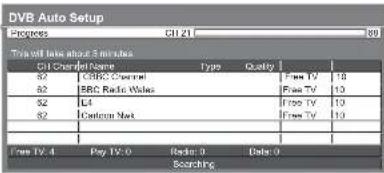 PANASONIC Viera TX-L32X10B - Start Auto Setup DVB: - 1