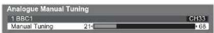 PANASONIC Viera TX-L32X10B - Set Analogue channel manually Manual Tuning - 1