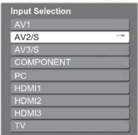PANASONIC Viera TX-L32X10B - Select the input mode connected to the equipment - 1