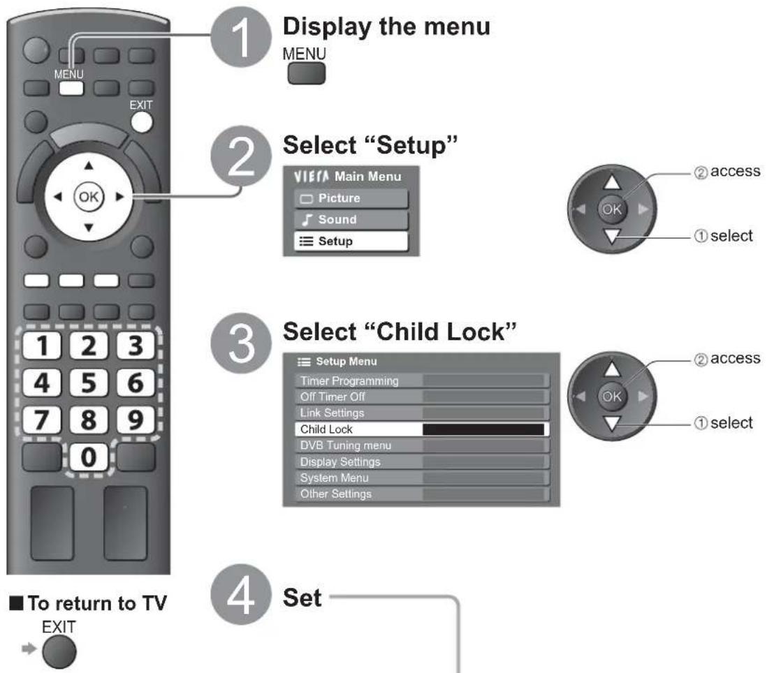 PANASONIC Viera TX-L32X10B - Child Lock - 1