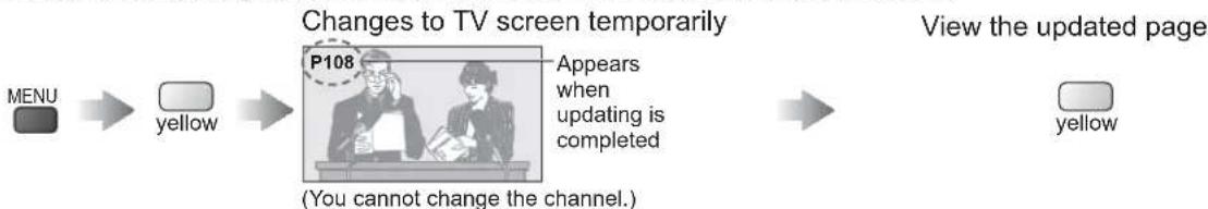 PANASONIC Viera TX-L32X10B - View the TV picture while searching for a teletext page - 1