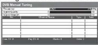 PANASONIC Viera TX-L32X10B - Set DVB channel manually Manual Tuning - 1