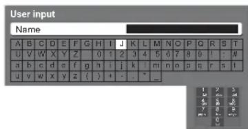 PANASONIC Viera TX-L32X10B - Characters table for numeric buttons - 1