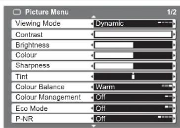PANASONIC Viera TX-L32X10B - VIERA Main Menu - 1