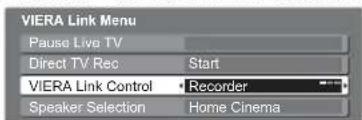 PANASONIC Viera TX-L32X10B - Select "VIERA Link Control" - 1