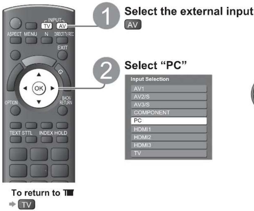 PANASONIC Viera TX-L32X10B - Displaying PC Screen on TV - 1