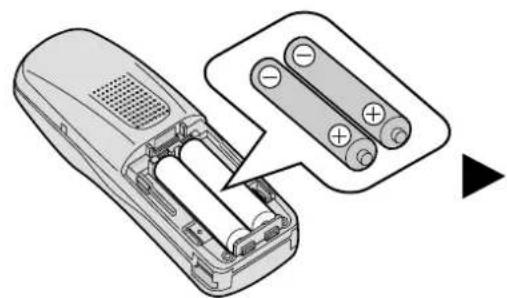 PANASONIC KX-TCD715GM - Akkus in das Mobilteil einsetzen - 1