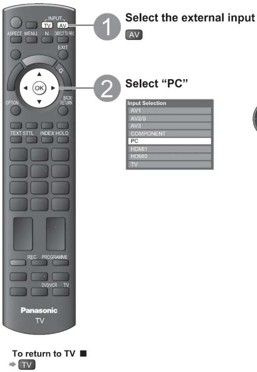 PANASONIC Viera TX-L22X20B - Displaying PC Screen on TV - 1
