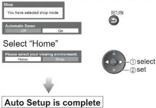 PANASONIC Viera TX-L22X20B - Select "Home" viewing environment to use in your home environment. - 1
