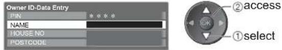 PANASONIC Viera TX-L22X20B - ② Enter your name, house number, and postcode, in that order - 1