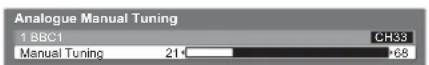 PANASONIC Viera TX-L22X20B - Set Analogue channel manually Manual Tuning - 1