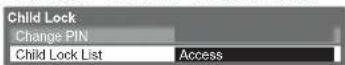 PANASONIC Viera TX-L22X20B - ② Select "Child Lock List" - 1