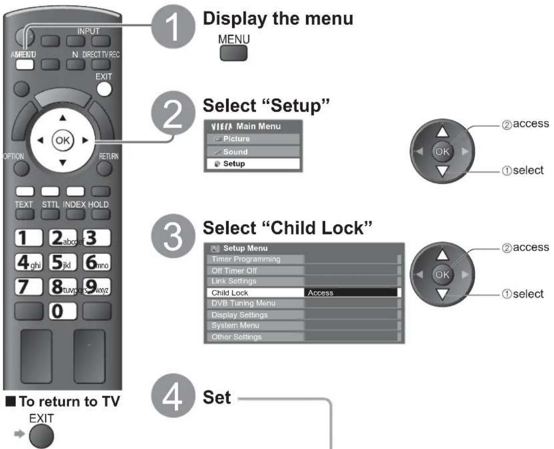 PANASONIC Viera TX-L22X20B - Child Lock - 1