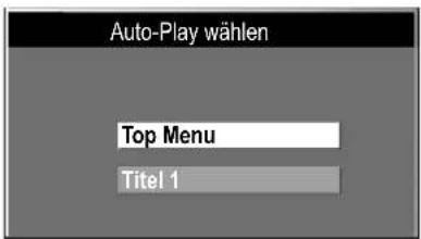 Auto-Play wählen Top Menu Titel 1