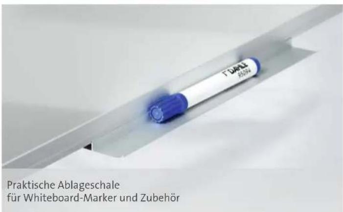 Praktische Ablageschale für Whiteboard-Marker und Zubehör