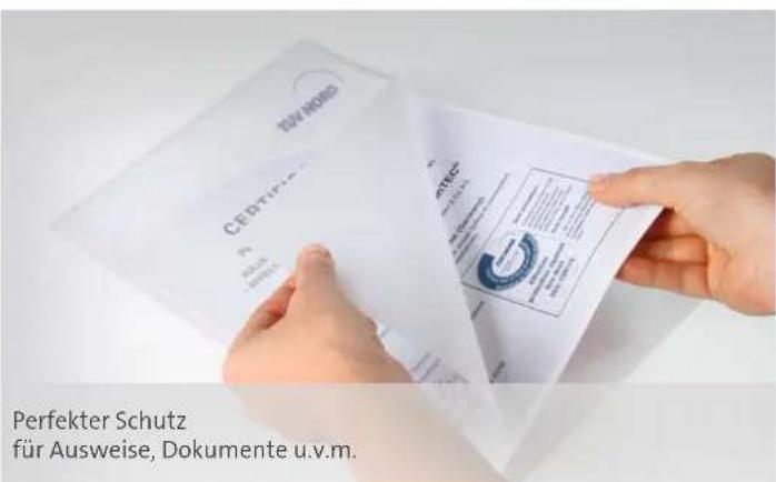 12V NORD CERTIFER A Perfekter Schutz für Ausweise, Dokumente u.v.m.