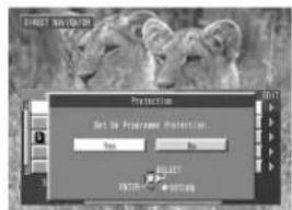 DIRECT IN VISION OF Protection Set in Programme Protection. Yes No SELECT FNTS