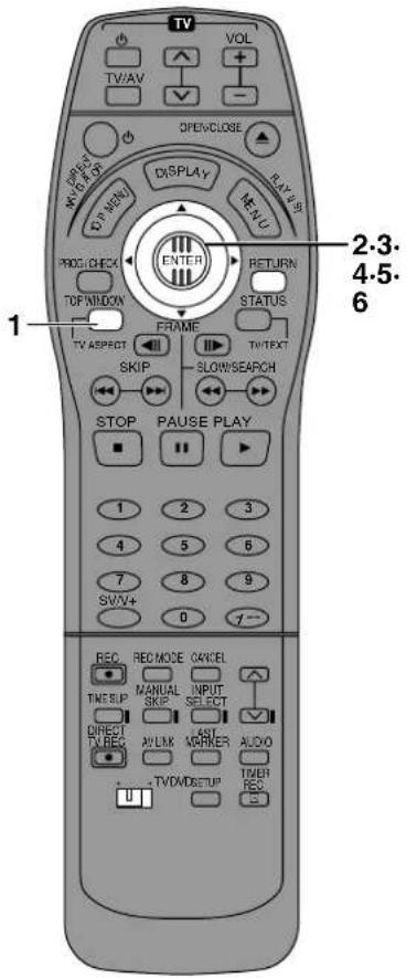TV VOL TV/AV OPENCLOSE DISPLAY MENU PROG/CHECK RETURN TOP WINDOW STATUS FRAME TV/TEXT SKIP SLOW/SEARCH STOP PAUSE PLAY 1 2-3. 4-5. 6 REC REC/MODE CANCEL TIME/UP MANUAL INPUT SELECT DIRECT MANUAL WORKER ALDO TV/REC AVLIM TV/DIV/SETUP TIMER REC