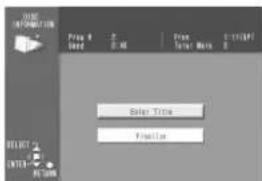 SELECT ENTER SELECT Time Finish
