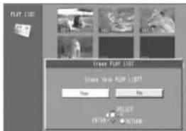PLAY LIST Free PLAY LIST Show non-PLAY Light Name: 100% OK RESET ENTER RETURN