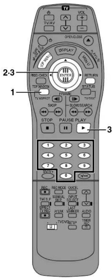 TV VOL + - TV/AV OPENCLOSE DISPLAY MENU PROG.CHECK ENTER RETURN STATUS TOP WINDOW FRAME TV ASPECT SLOWSEARCH SKIP STOP PAUSE PLAY 1 2 3 4 5 6 7 8 9 SYV+- 0 REC REC MODE CANCEL MANUAL INPUT TIME.P SKIP SELECT DIRECT LAST MARKER AUDIO TV.DVDSETUP TIMER REC U
