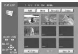 PLAY 1027 1:00:00:30:00 Add Move Rotate Focus SELECT FASE SELECT OPTION RETURN 4 fps Next >