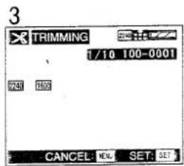 3 TRIMMING 1/10 100-0001 OK 100 CANCEL: NULL SET: SET