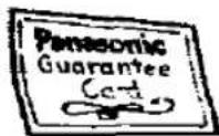 PANASONIC NN-K805 - Guarantee Card - 1